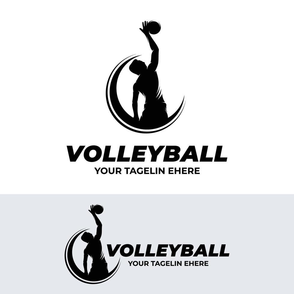 inspiration de conception de logo de sport de volleyball vecteur