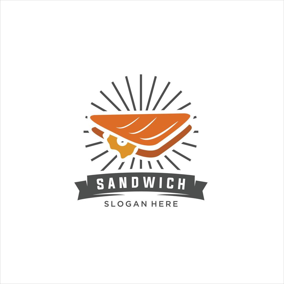 sandwich logo conception concept. adapté sandwich logo. déjeuner, collation, griller. nourriture concept. vecteur illustration