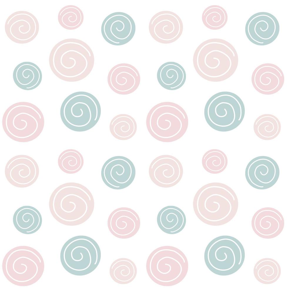 mignonne branché pastel abstrait main tiré sans couture vecteur modèle Contexte illustration avec cercles moderne conception pour papier, couverture, en tissu et intérieur décor