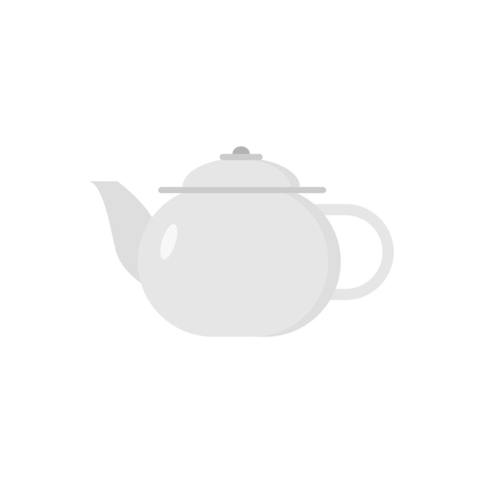 métal thé pot plat conception vecteur illustration isolé sur blanc Contexte. thé bouilloire vecteur. argent thé pot cuisine vaisselle