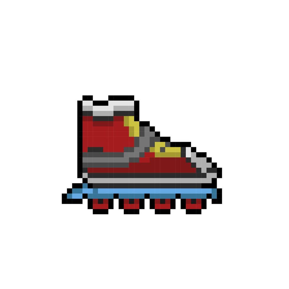 patin démarrage dans pixel art style vecteur