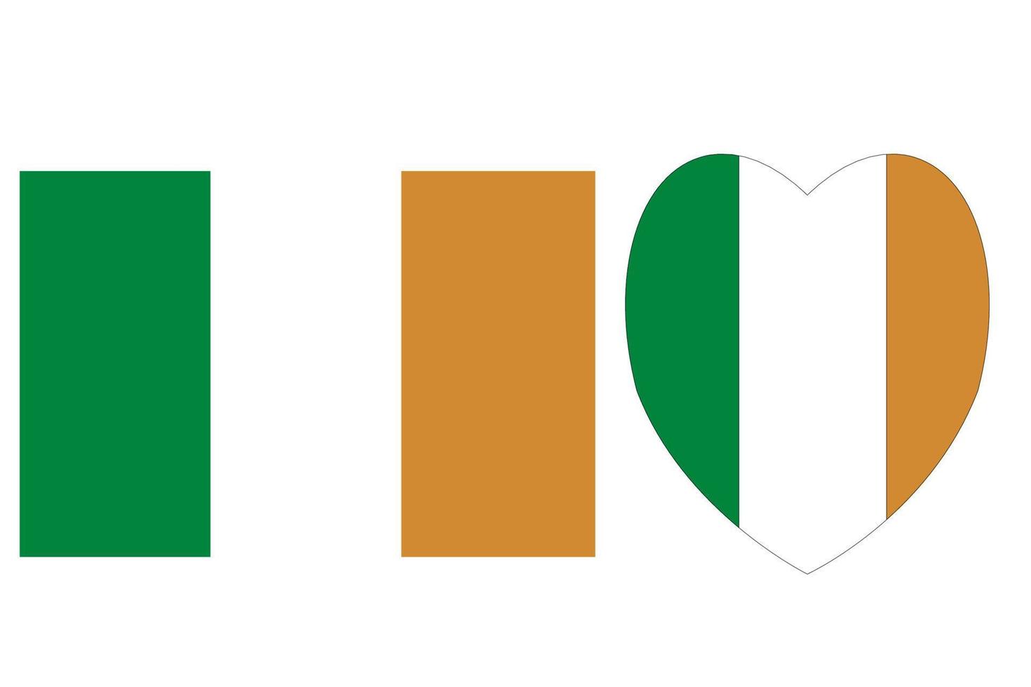 Irlande drapeau. illustration de le irlandais drapeau gratuit vecteur