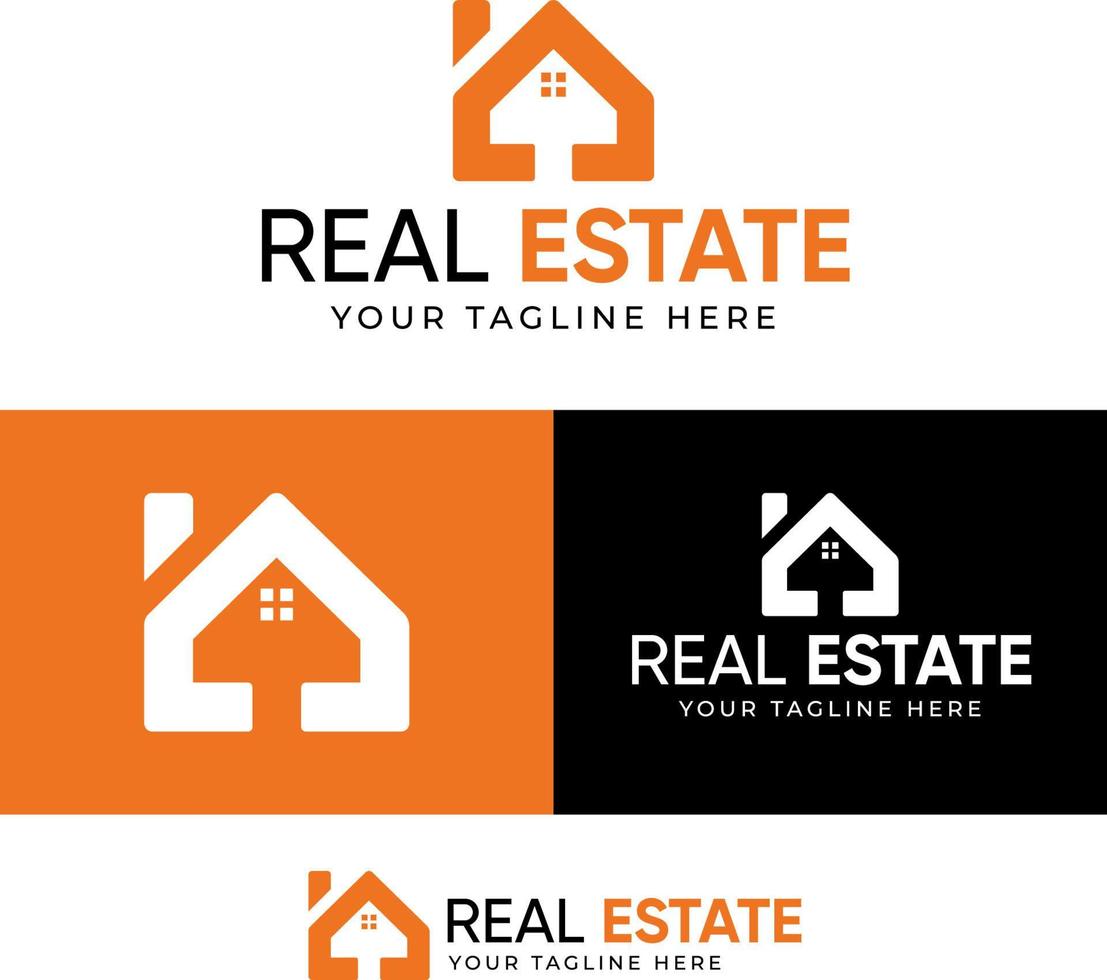 premade logo conception modèles pour réel biens et agents immobiliers vecteur