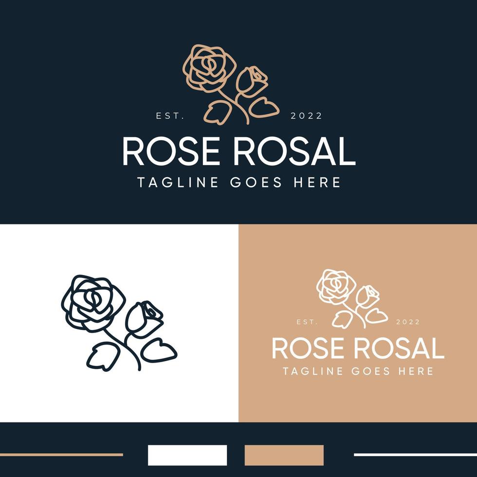 prime et minimal Rose logo conception, professionnel logo vecteur