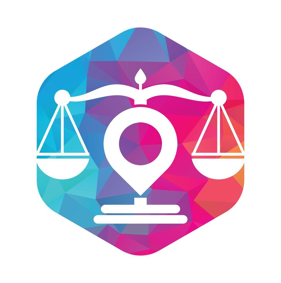 Justice point logo vecteur modèle. Créatif loi raffermir logo conception concept.