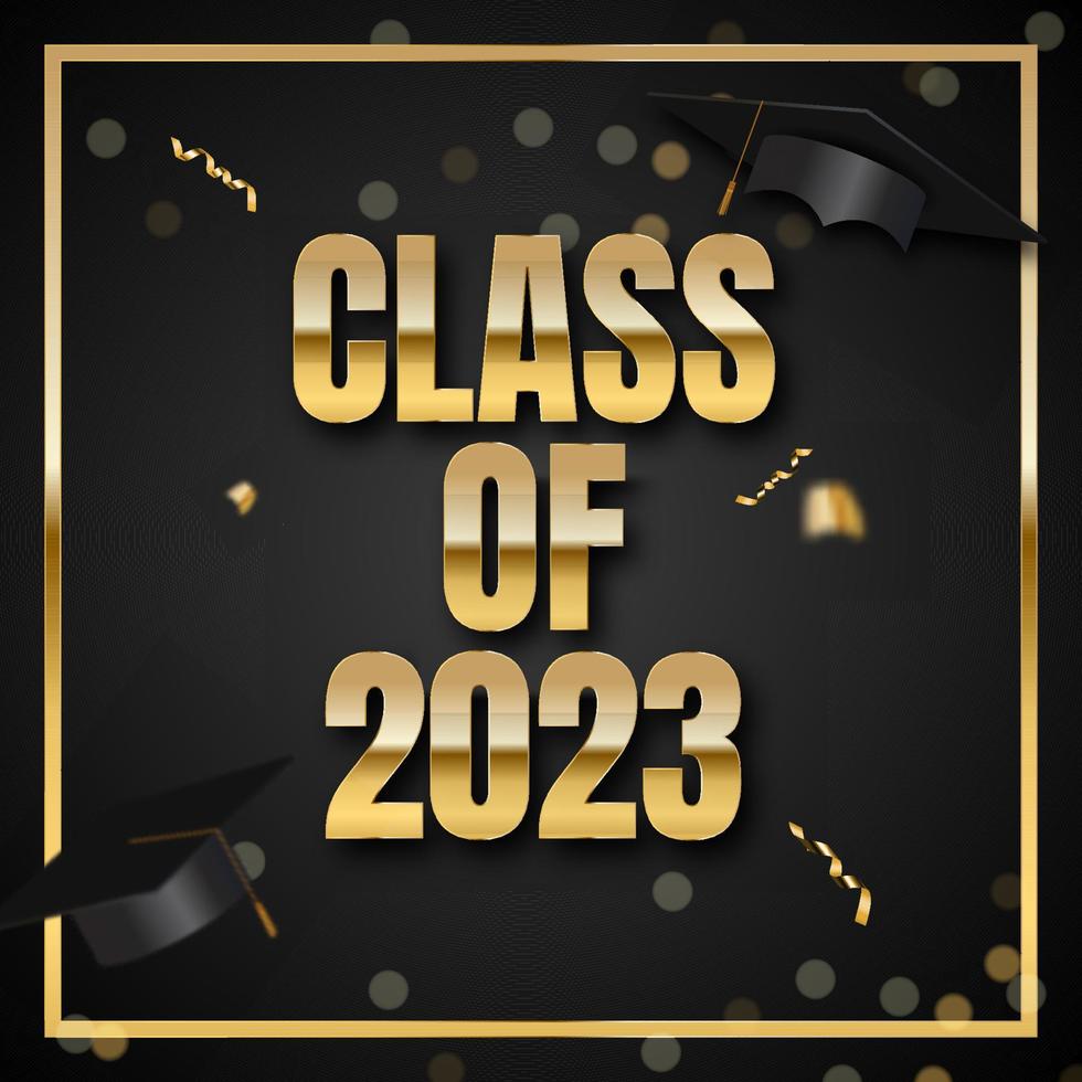 content classe de 2023 salutation vecteur illustration eps10