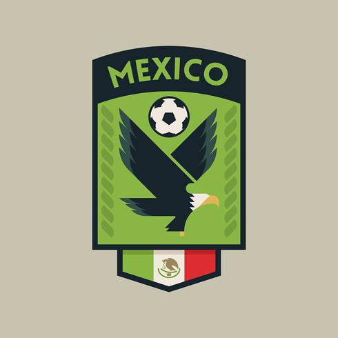 Insignes de football de la coupe du monde de Mexique vecteur