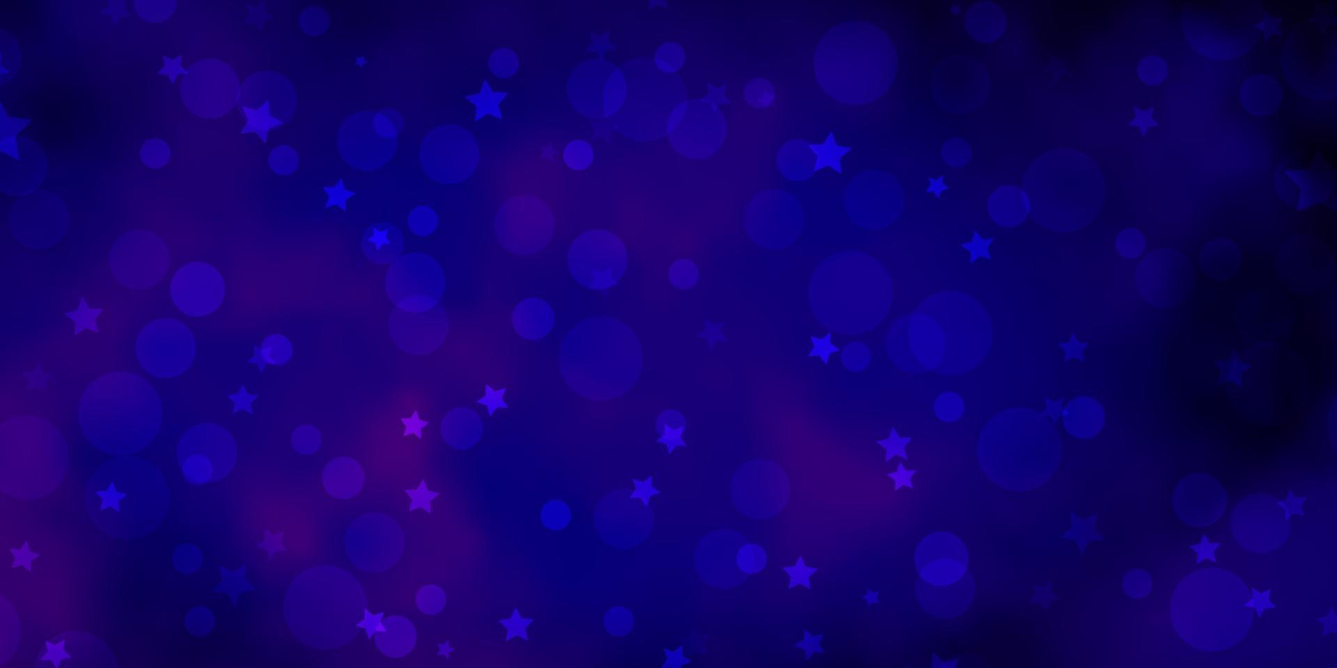 modèle vectoriel violet clair avec des cercles, des étoiles.