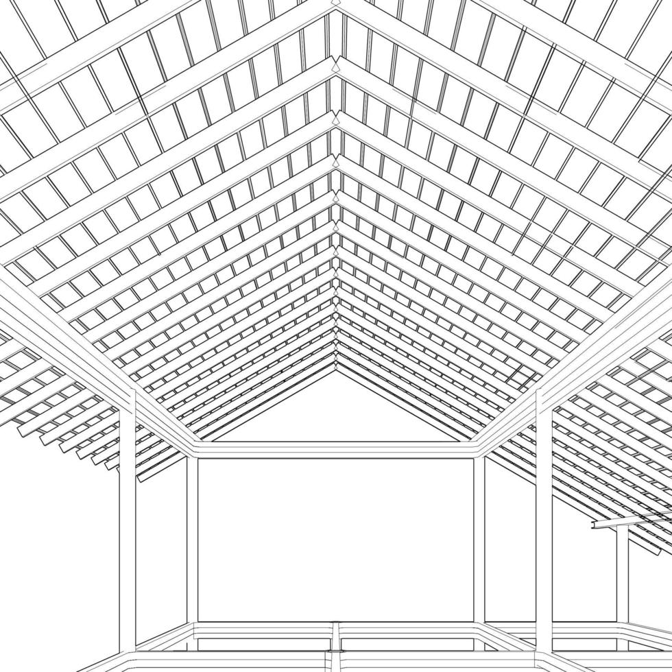 3d illustration de bâtiment structure vecteur