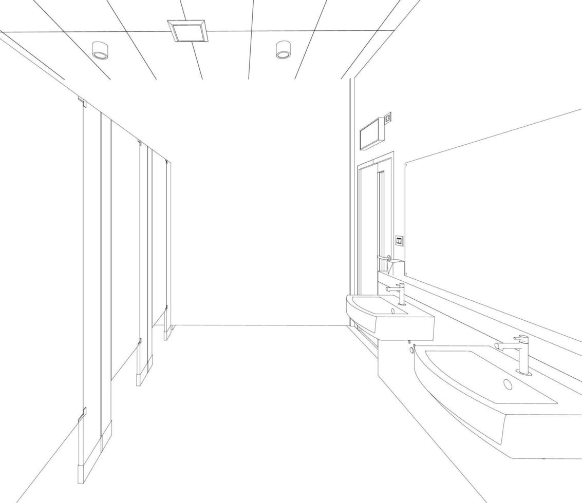 3d illustration de Résidentiel projet vecteur