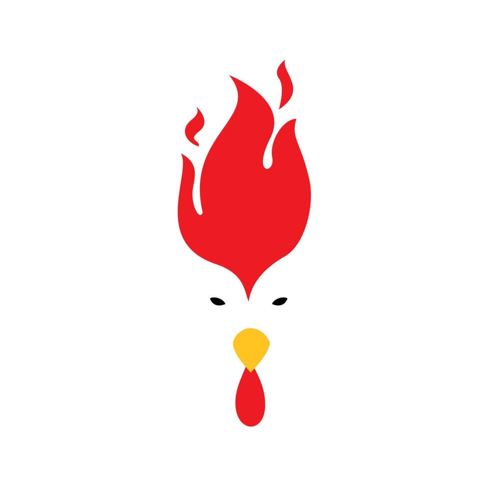 chaud coq logo modèle. ferme animal signe et symbole. vecteur