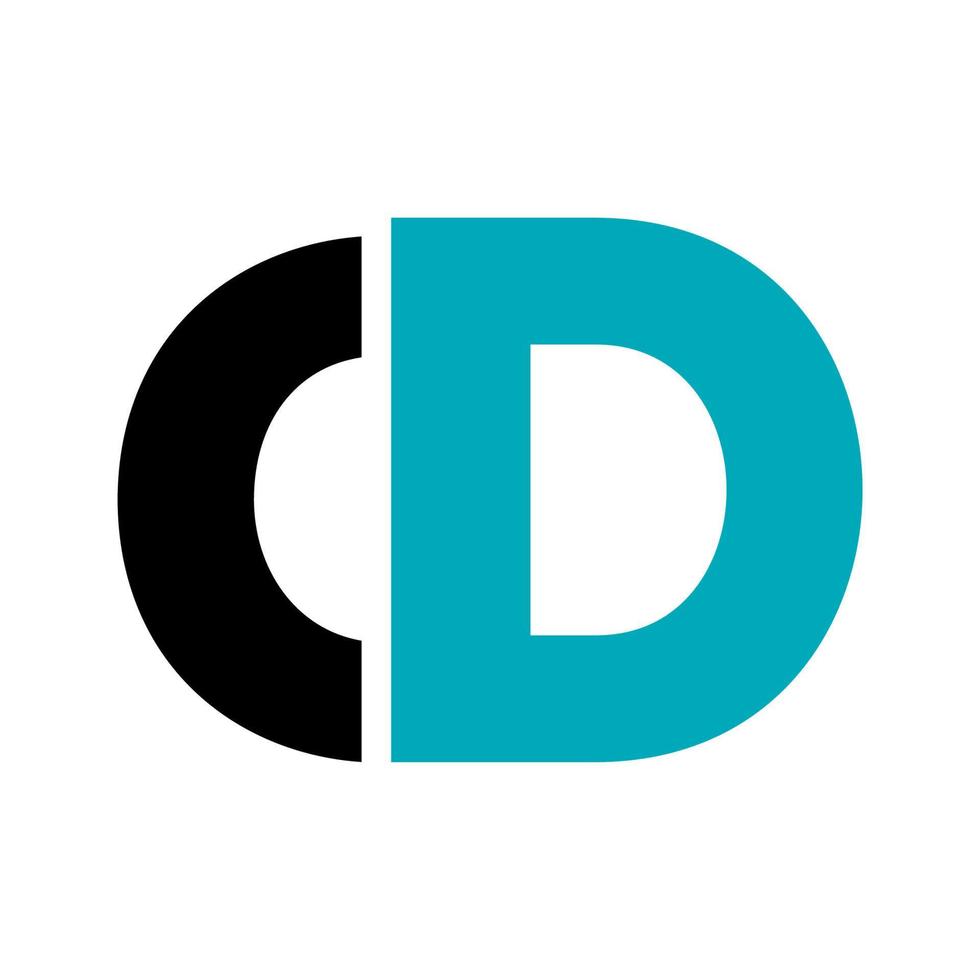 CD initiale géométrique entreprise logo et vecteur icône