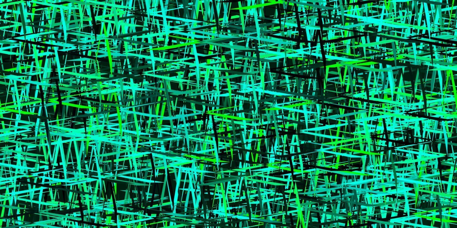 texture de vecteur vert foncé avec des lignes colorées.