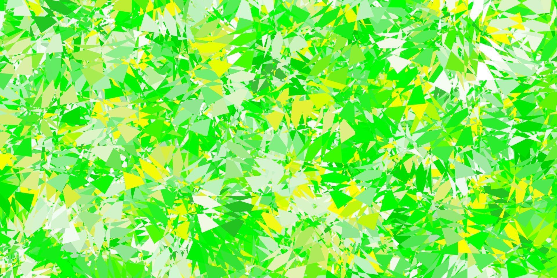 fond de vecteur vert clair, jaune avec des formes polygonales.
