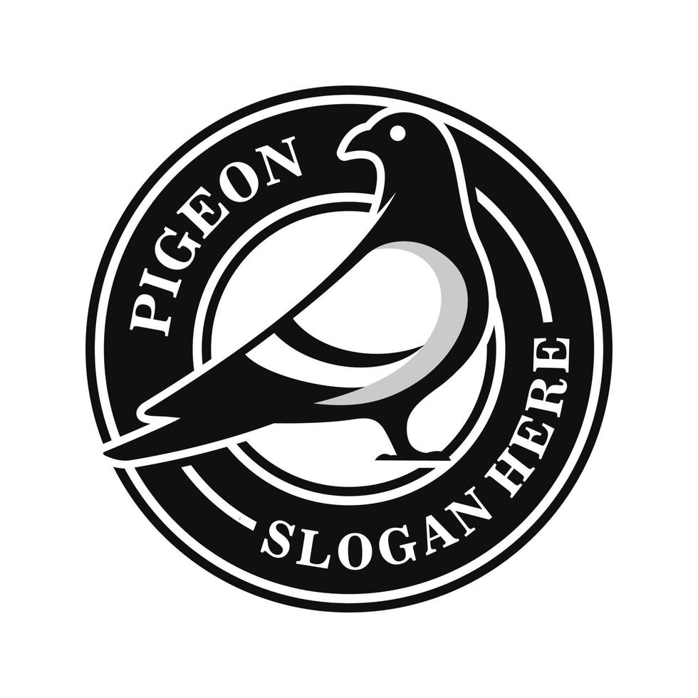 Pigeon oiseau logo conception vecteur