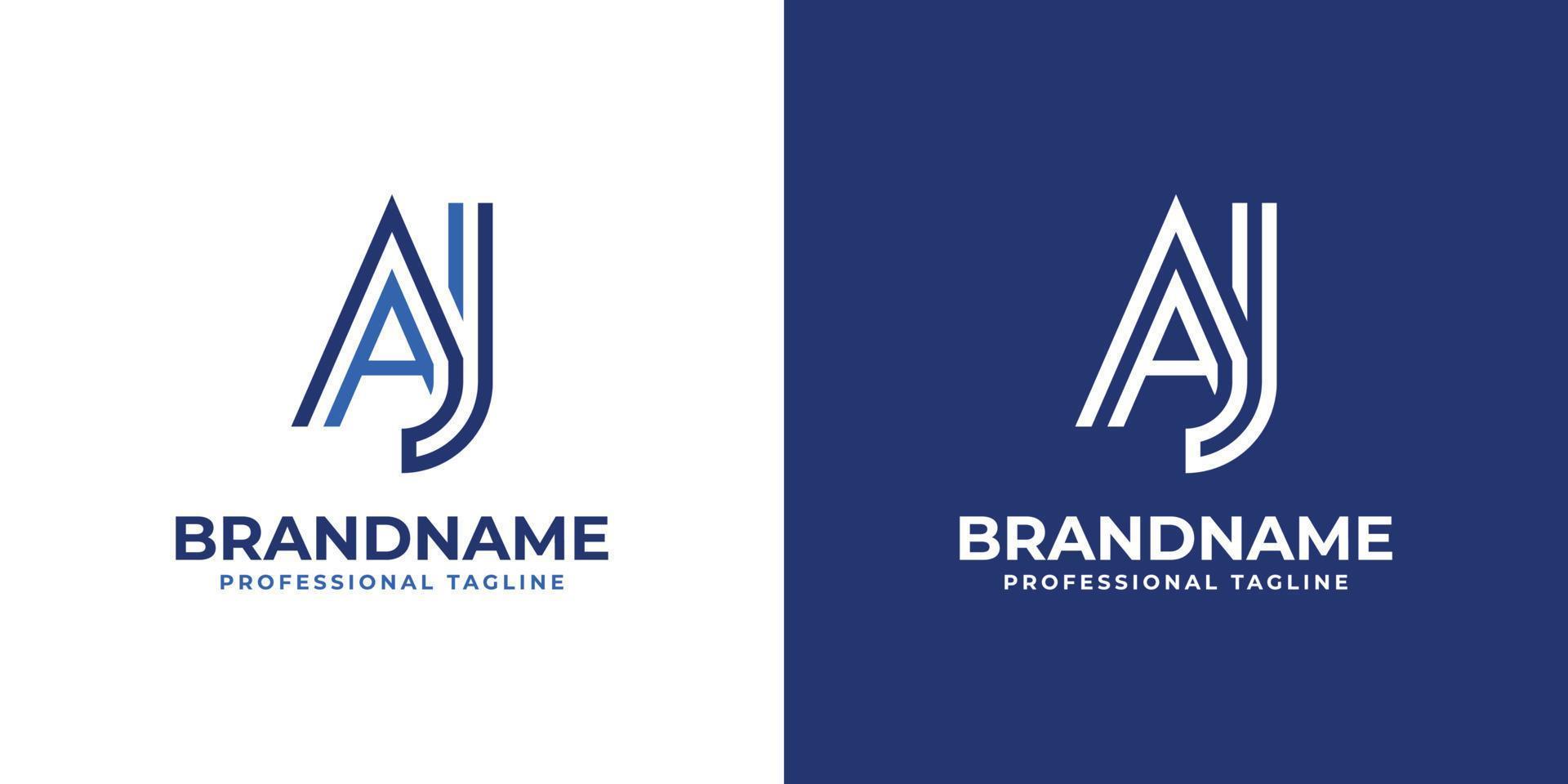 lettre un J ligne monogramme logo, adapté pour tout affaires avec un J ou ja initiales. vecteur