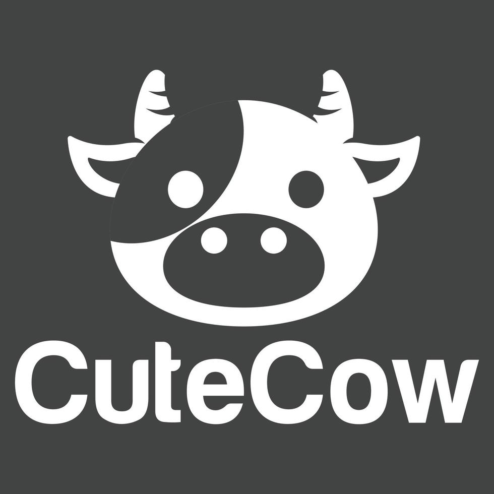 mignonne kawaii tête vache mascotte dessin animé logo conception icône illustration personnage vecteur art. pour chaque Catégorie de entreprise, entreprise, marque comme animal de compagnie boutique, produit, étiqueter, équipe, badge, étiquette