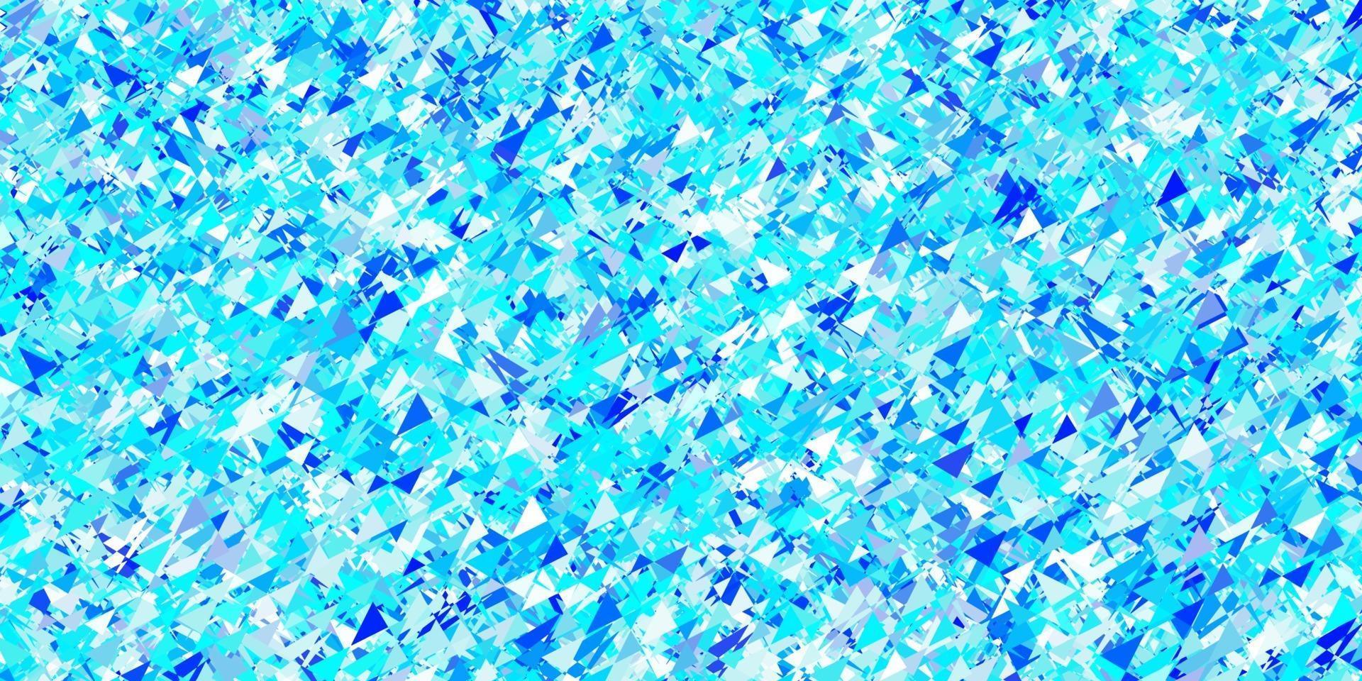 modèle vectoriel bleu clair avec des cristaux, des triangles.