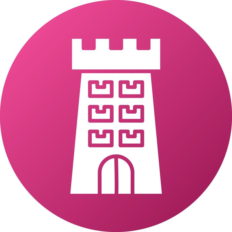 style d'icône de la tour du château vecteur