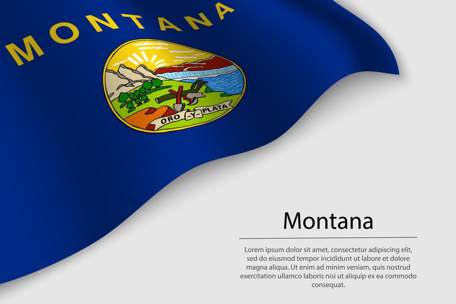 vague drapeau de Montana est une Etat de uni États. vecteur