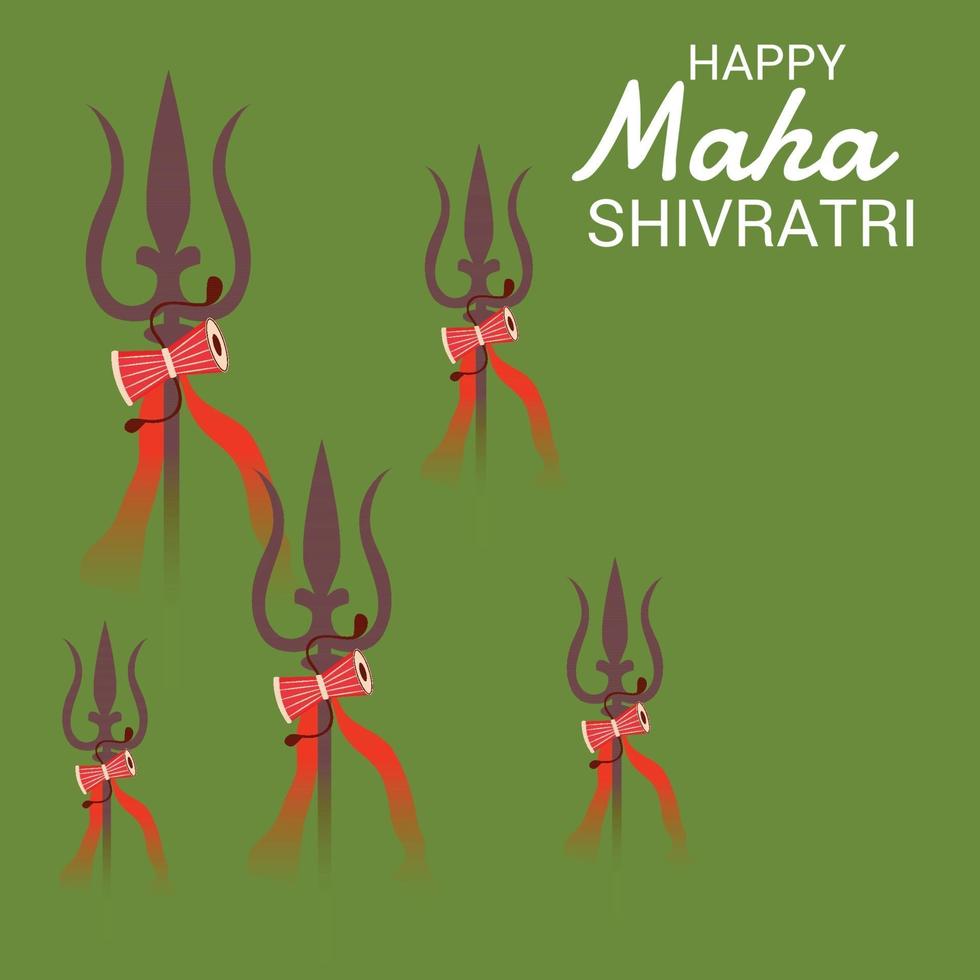 illustration vectorielle d'un fond pour heureux maha shivratri. vecteur