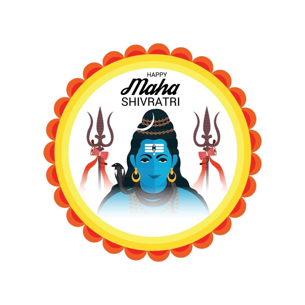 illustration vectorielle d'un fond pour heureux maha shivratri. vecteur