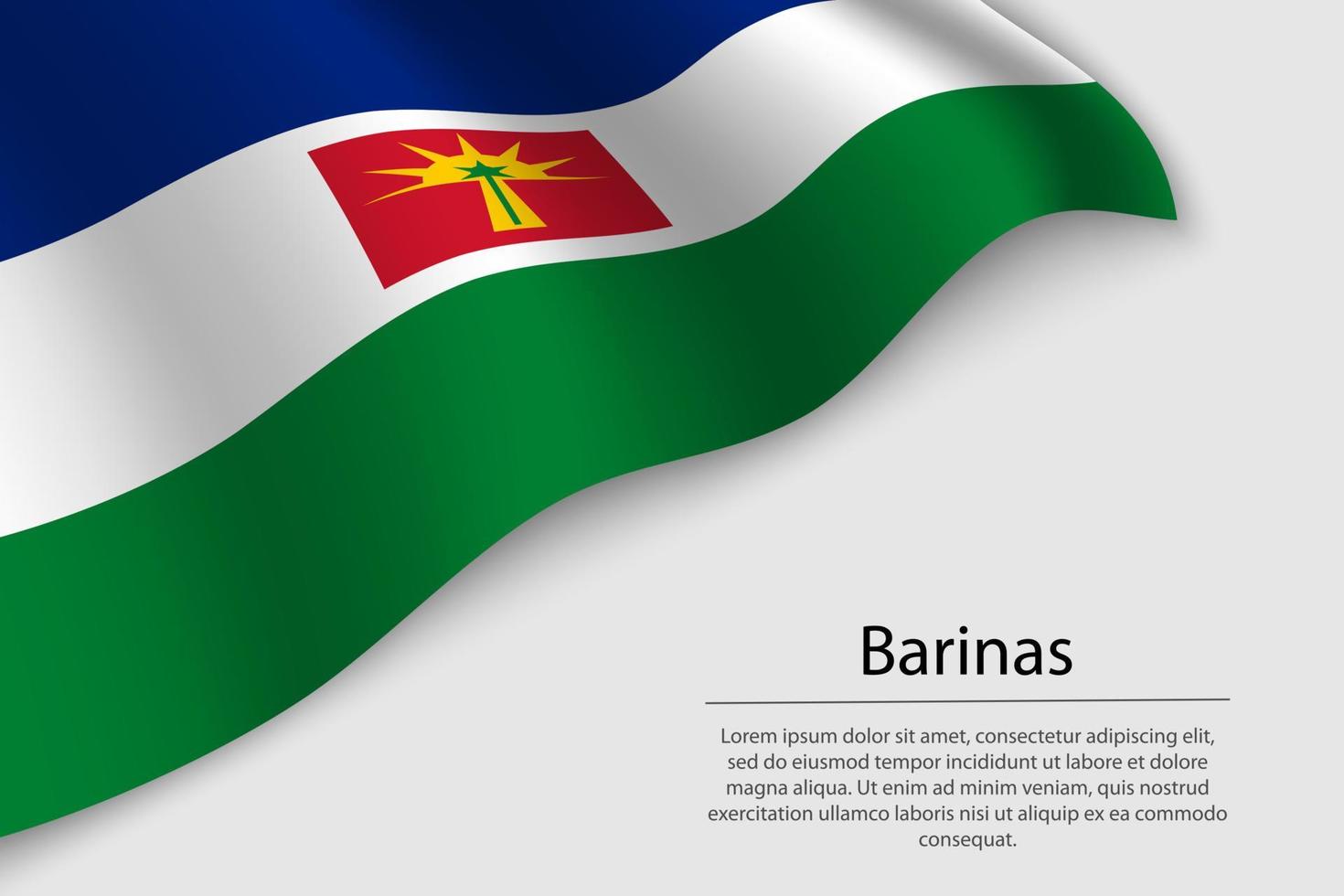 vague drapeau de barinas est une Etat de Venezuela vecteur