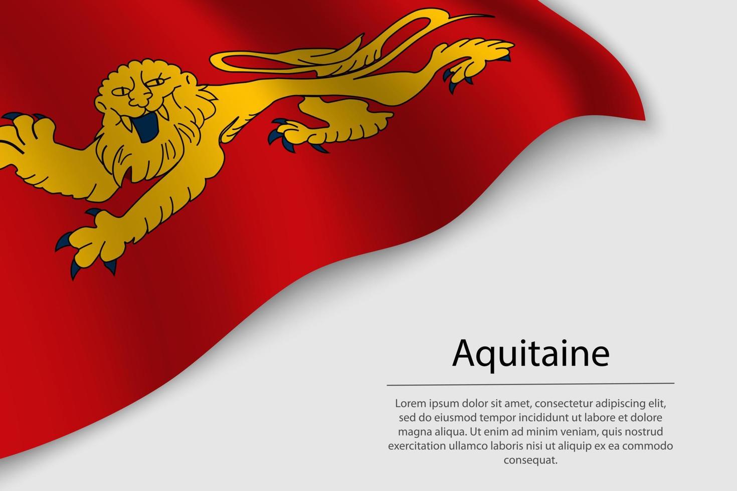 vague drapeau de aquitaine est une Région de France. bannière ou ruban vecteur