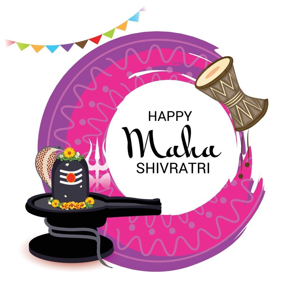 illustration vectorielle d'un fond pour heureux maha shivratri. vecteur