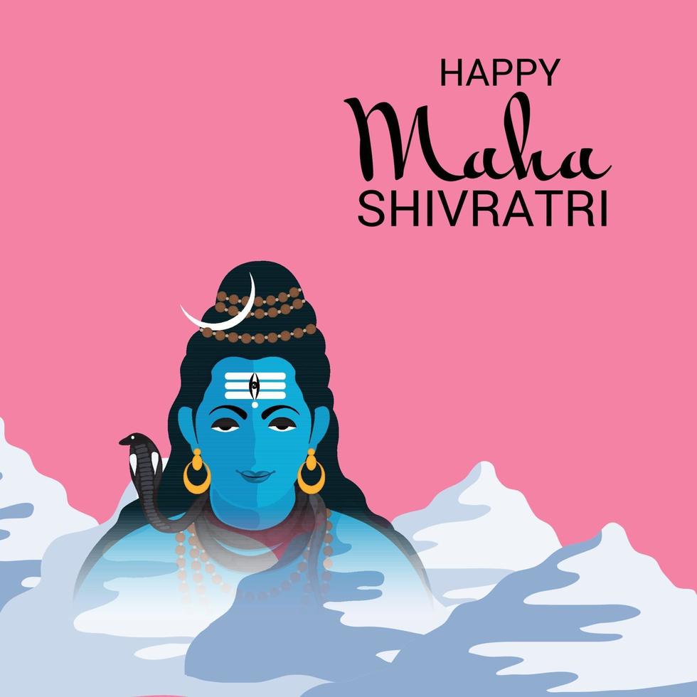 illustration vectorielle d'un fond pour heureux maha shivratri. vecteur