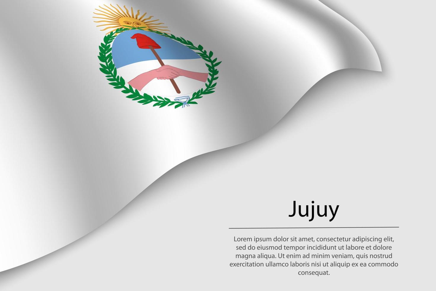 vague drapeau de juju est une Etat de Argentine vecteur