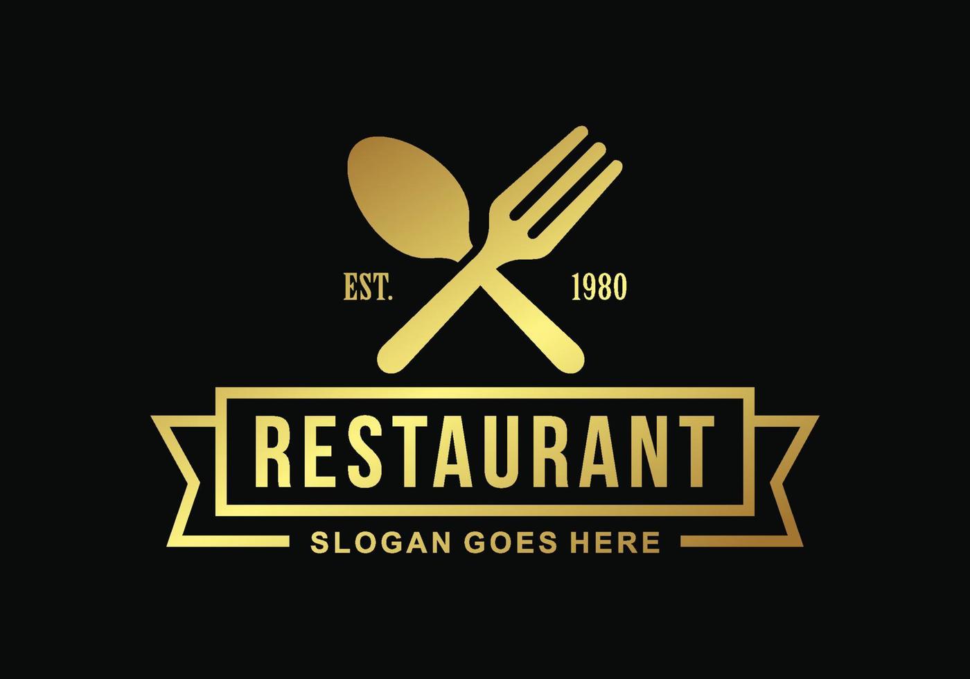 restaurant logo modèle conception vecteur