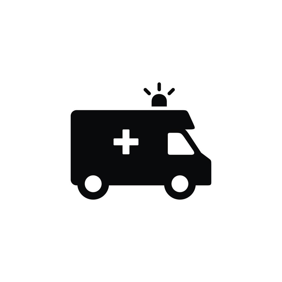 ambulance icône isolé sur blanc Contexte vecteur