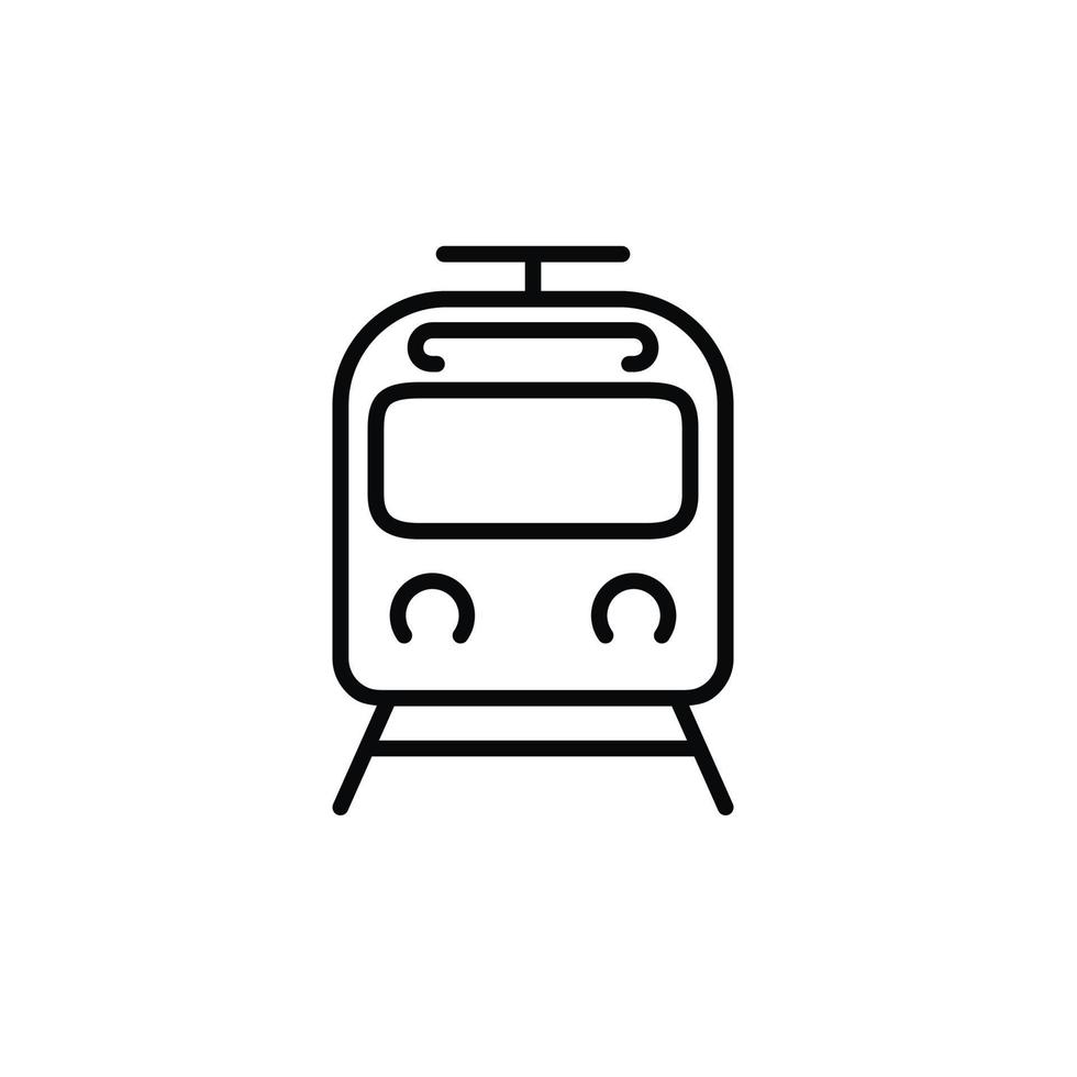 train ligne icône isolé sur blanc Contexte vecteur