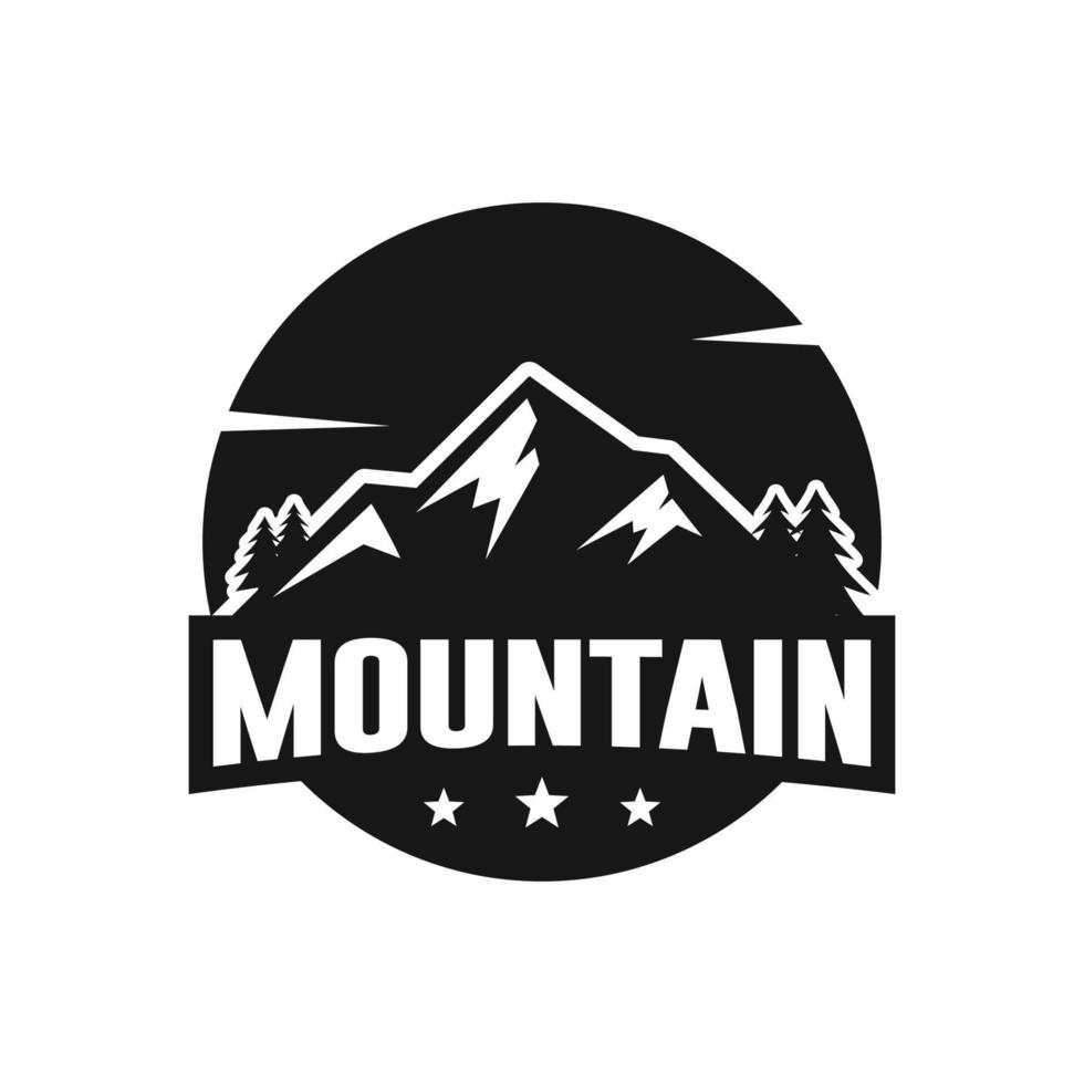 vecteur de conception de modèle de logo de montagne