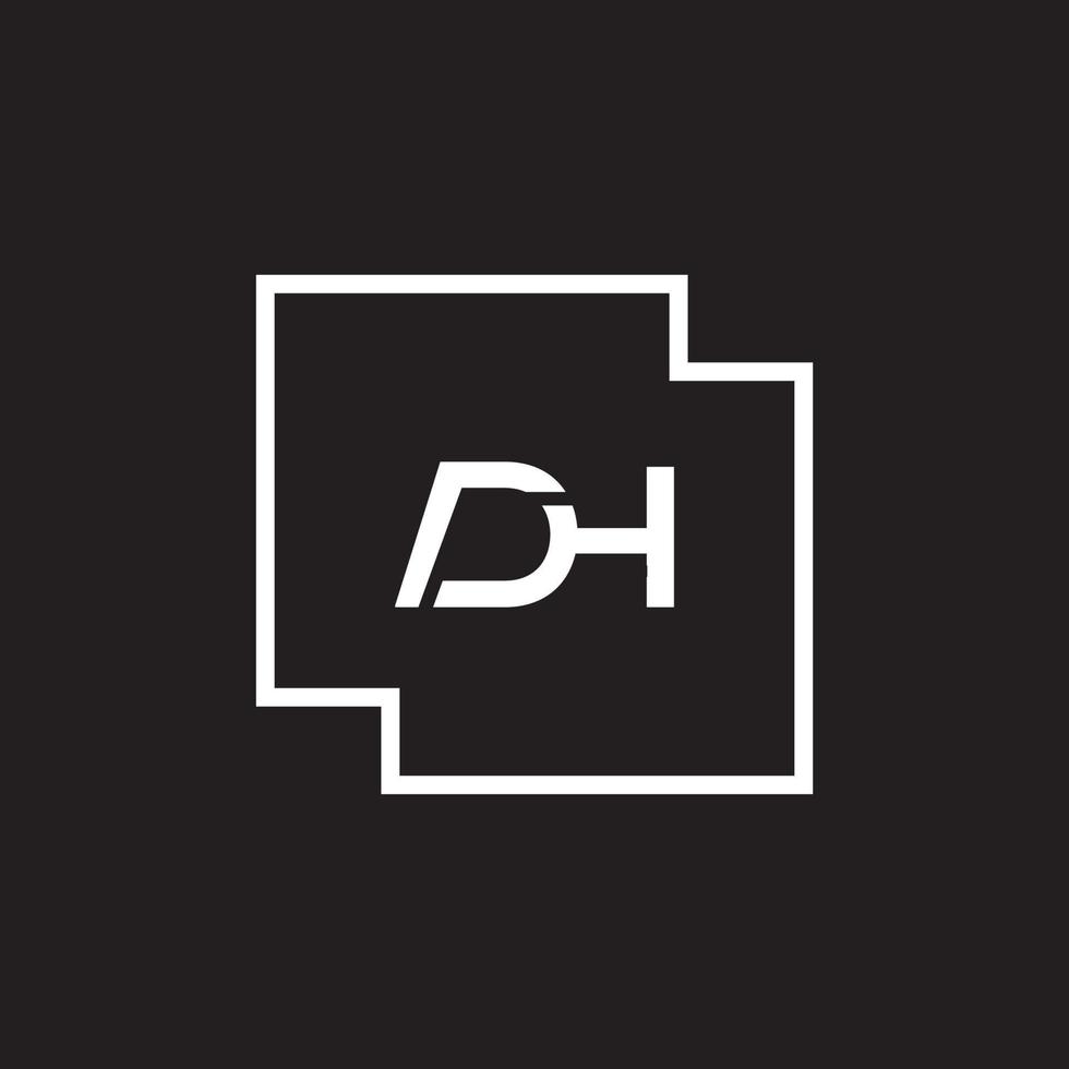 alphabet des lettres icône logo HD ou dh vecteur