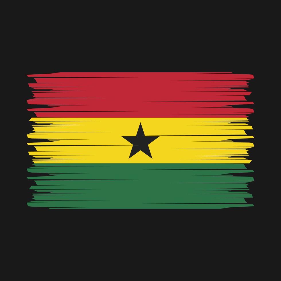 vecteur de brosse drapeau ghana