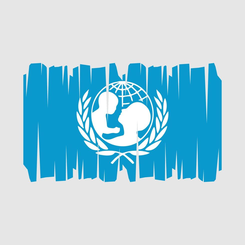 unicef drapeau vecteur