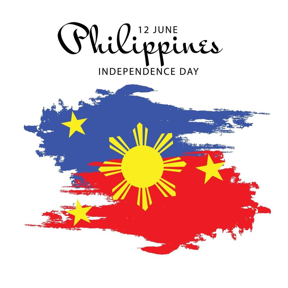 illustration vectorielle d'un fond pour la fête de l'indépendance des Philippines. vecteur