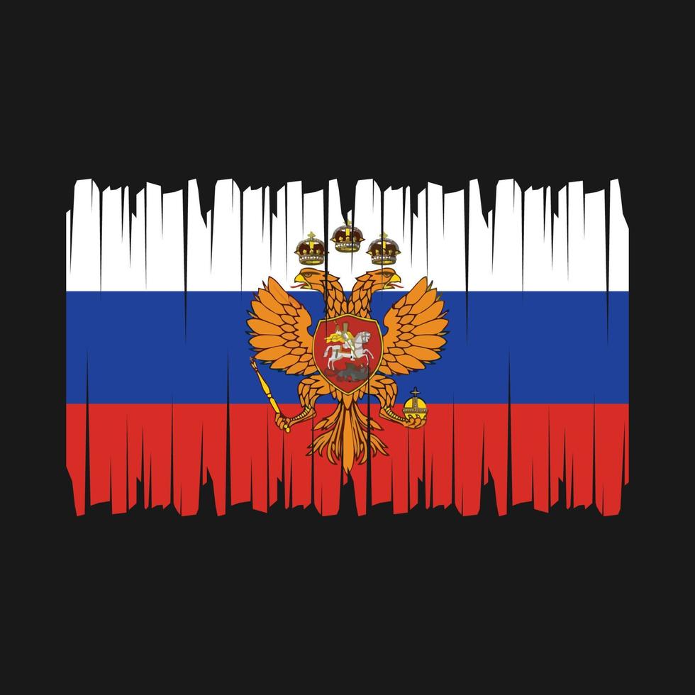 vecteur de brosse drapeau russie