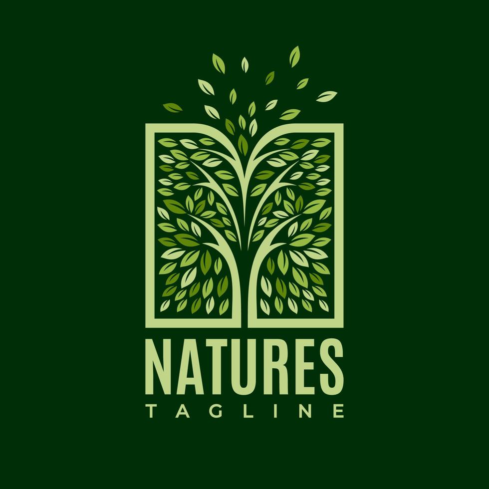 moderne la nature arbre logo conception vecteur. coloré carré plante logo vecteur. vecteur