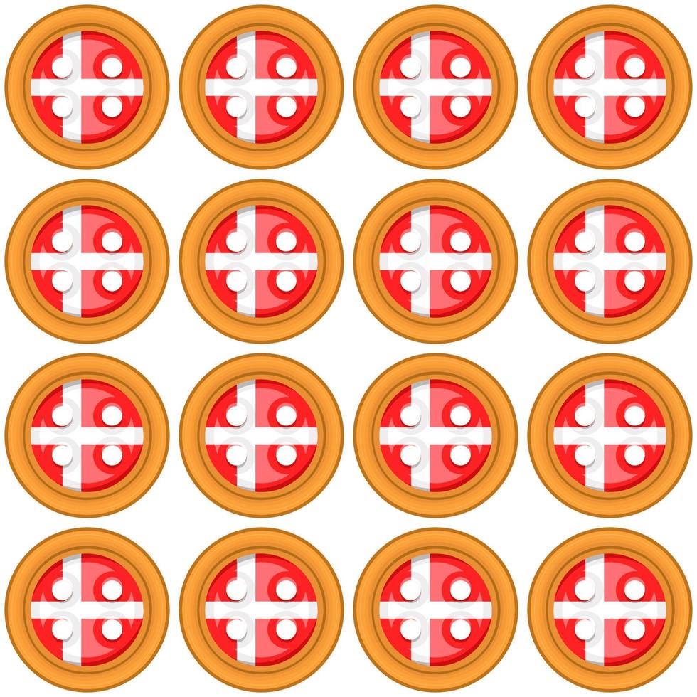 modèle biscuit avec drapeau pays Danemark dans savoureux biscuit vecteur