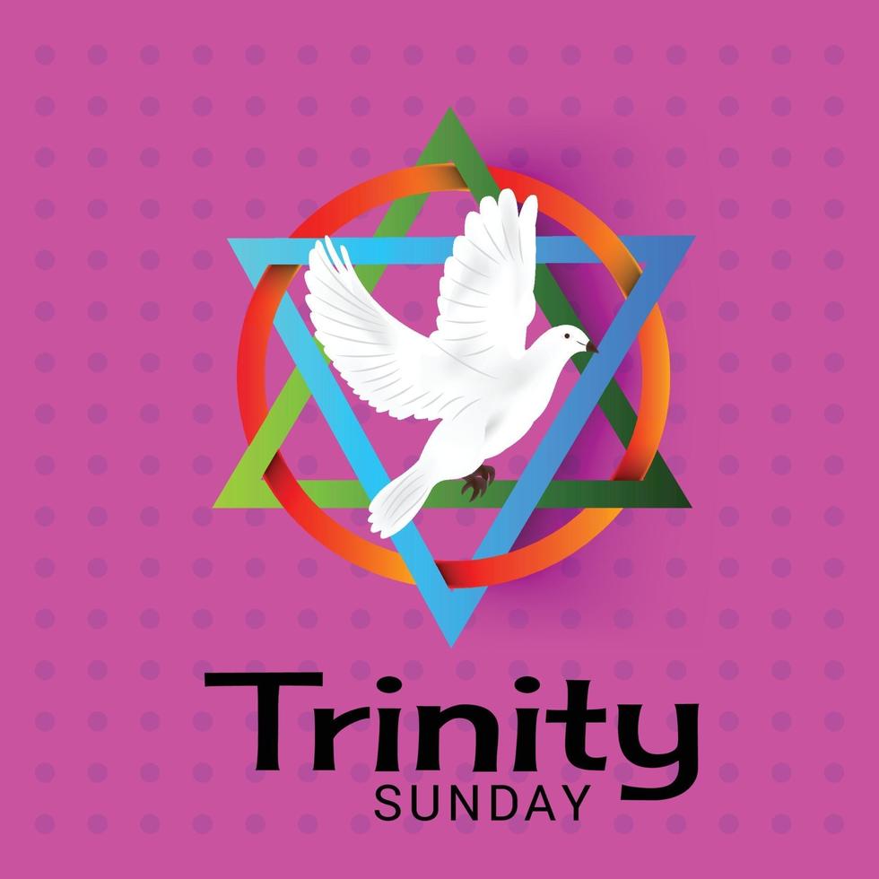 illustration vectorielle d'un fond pour le dimanche de la trinité. vecteur