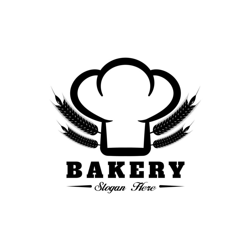 boulangerie logo, logo pour boulangerie entreprise, chef chapeau icône vecteur