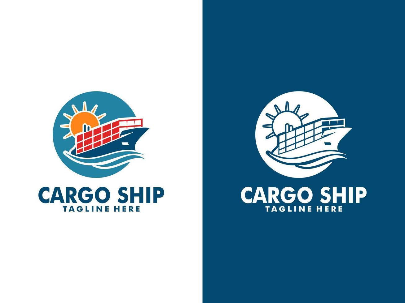 navire logistique et navire Express livraison entreprise logo conception modèle vecteur