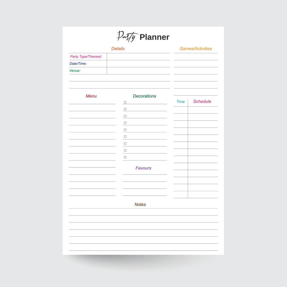 fête planificateur, événement planificateur, client liste traqueur, minimaliste fête planificateur, fête organisateur, événement vue d'ensemble, fête client liste, fête plan modèle vecteur