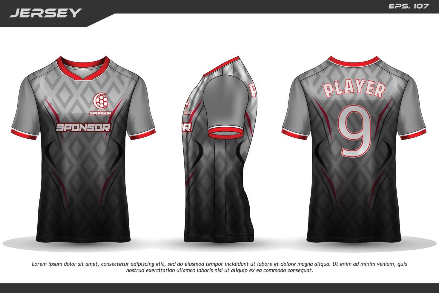 maillot design sublimation t shirt premium motif géométrique incroyable vecteur collection pour football football courses cyclisme jeux motocross sports