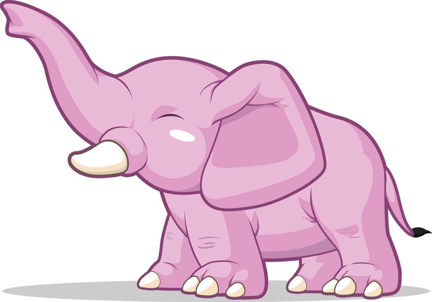 éléphant salutation élevant tronc enfants dessin animé mascotte vecteur