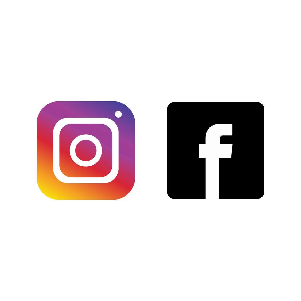 Facebook instagram logo vecteur