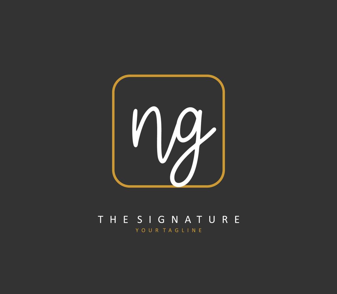 ng initiale lettre écriture et Signature logo. une concept écriture initiale logo avec modèle élément. vecteur